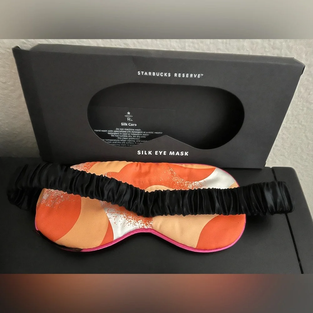 Starbucks Orange Silk Eye Mask